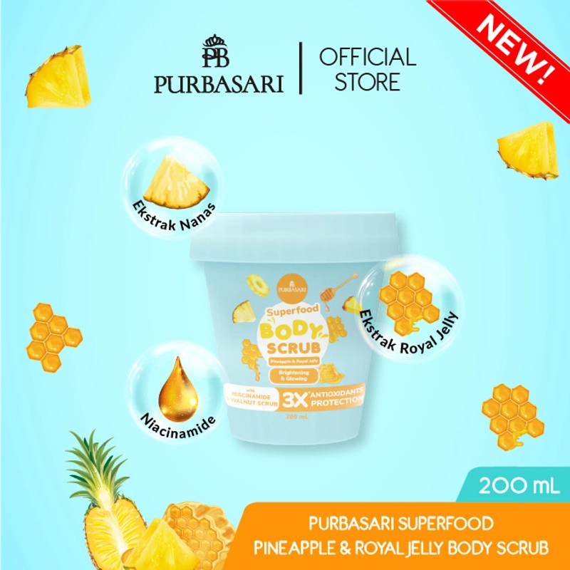 Product image Purbasari - SUPERFOOD BODY SCRUB 200ML PINEA & ROYAL