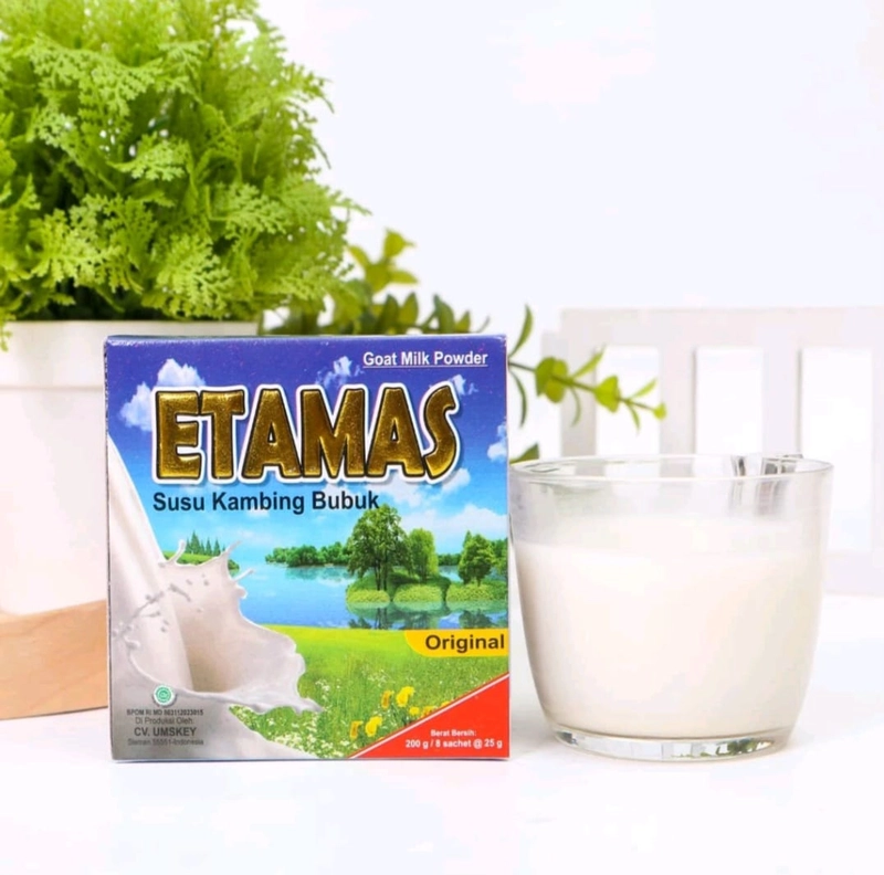 Product image ABUSA HERBAL - ETAMAS Susu Kambing Etawa Bubuk Full Cream Original 200gr/ 8Saset @25gr Original