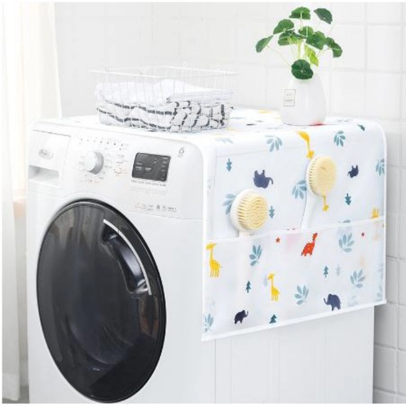 Product image KAHASIL - Cover Penutup Alas Kulkas Mesin Cuci Taplak Meja Anti Air Dengan Tempat Penyimpanan KMJ101 RANDOM