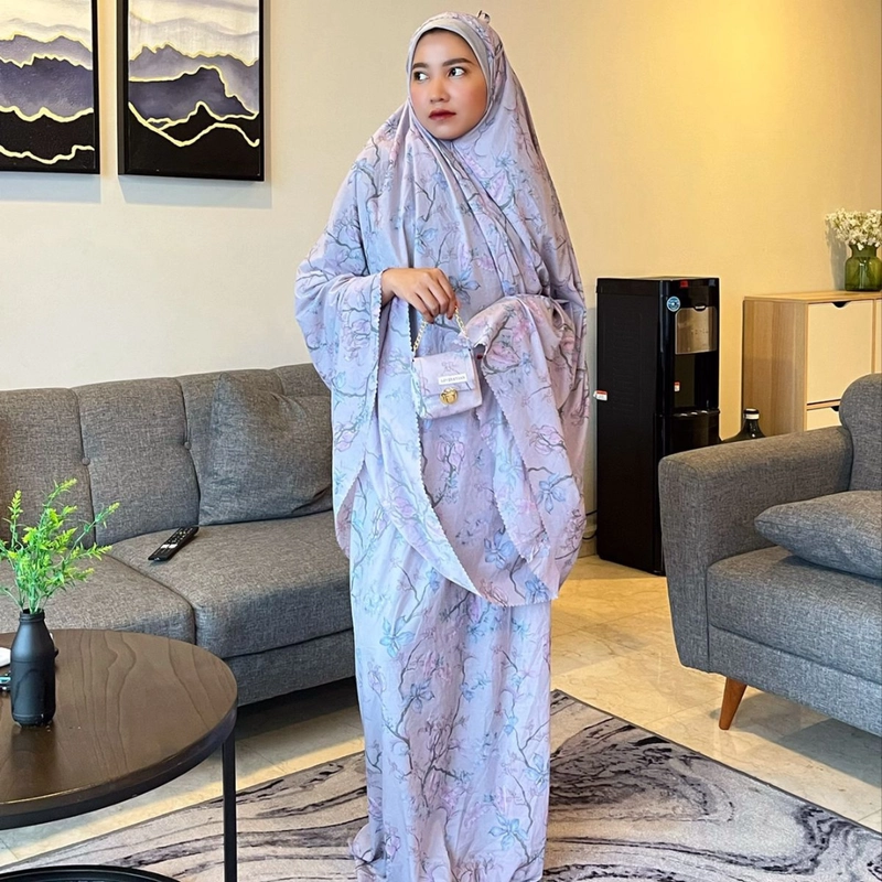 Product image Loverhydar - Mukena Parasut Korea Flower Hana XXL Purple