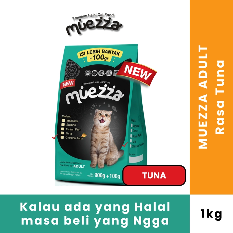 Product image Muezza - Muezza PAKET DUO Makanan Kucing Kering Adult 1 kg - Isi 2 2kg Salmon