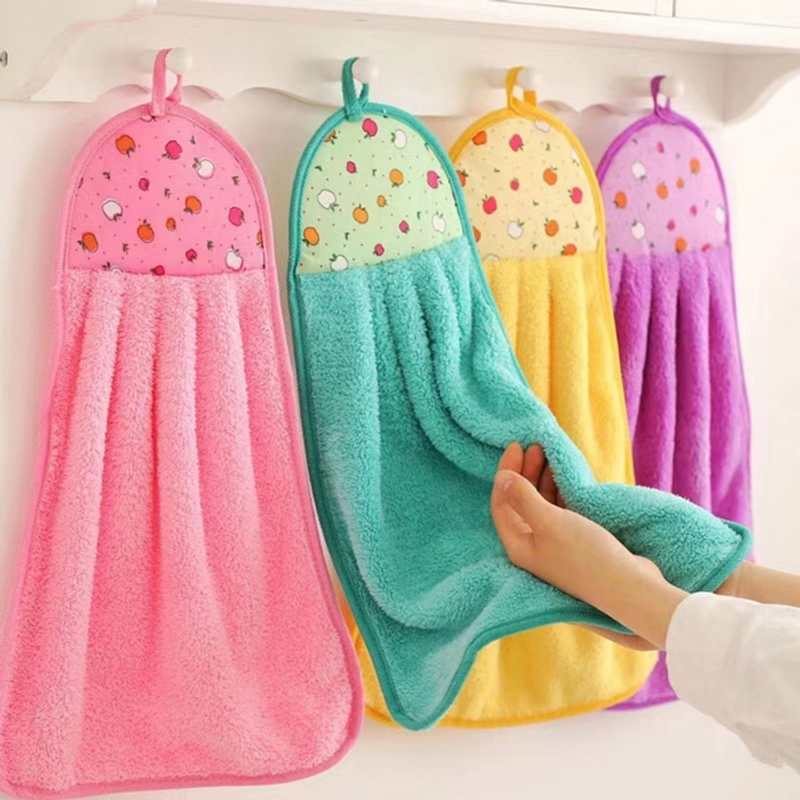 Product image KAHASIL - Kain Lap Tangan Microfiber Gantung Wastafel Serbet Dapur Handuk Lembut Tebal Serbaguna KMJ105 RANDOM