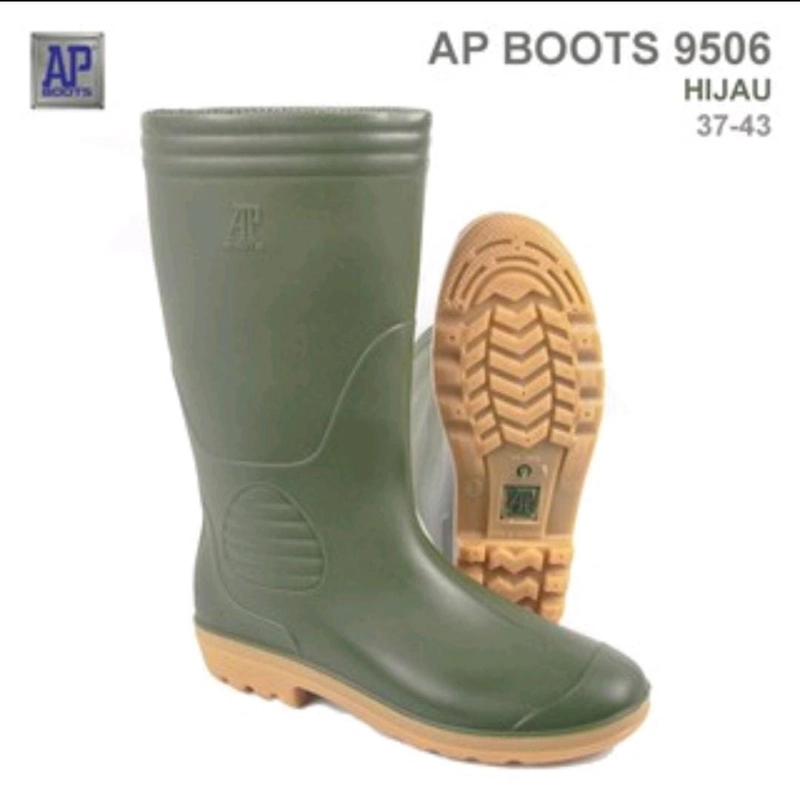 Product image Rizki Electronics - AP Boots 9506 - Sepatu Boot PVC Request AP 9506 GR