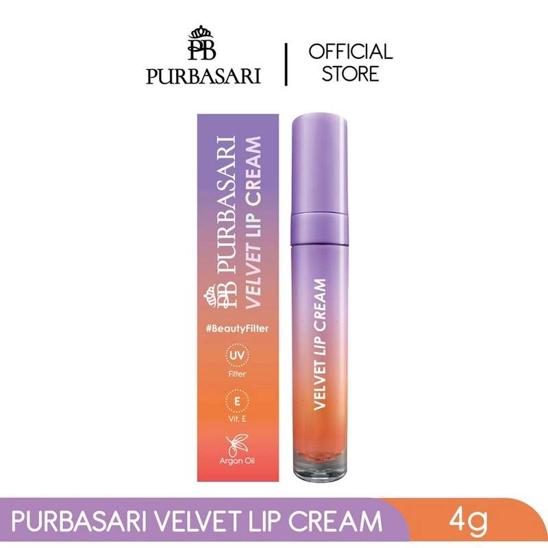 Product image Purbasari - Purbasari Velvet Lip Cream / Lip Cream Transferproof 4 gr 01 Peachy