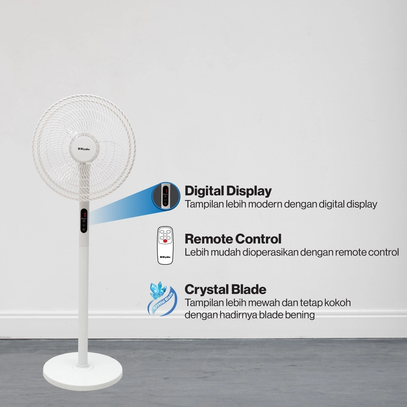 Product image UTAMAMEGA - Kipas Angin Berdiri / Stand Fan Miyako 41cm kipas 16in