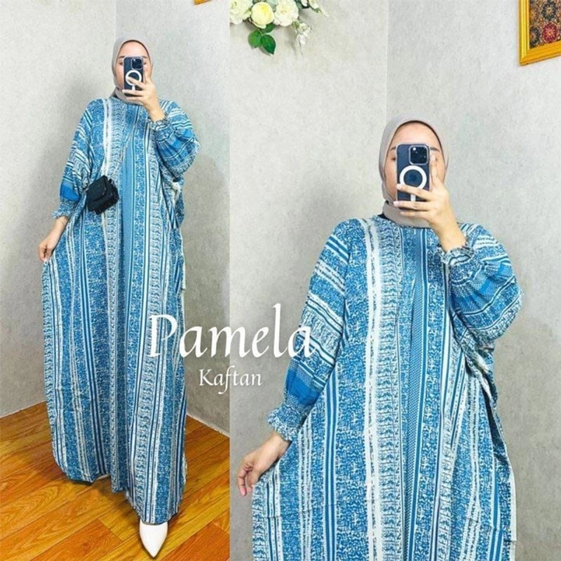 Product image Nauriya Fashion - KAFTAN ZIGZAG ALLSIZE JUMBO Allsize PAMELA BIRU