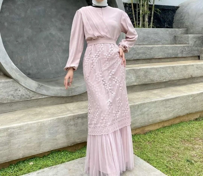 Product image astro - maxi dres wanita canymsa realpict M/L dustypink
