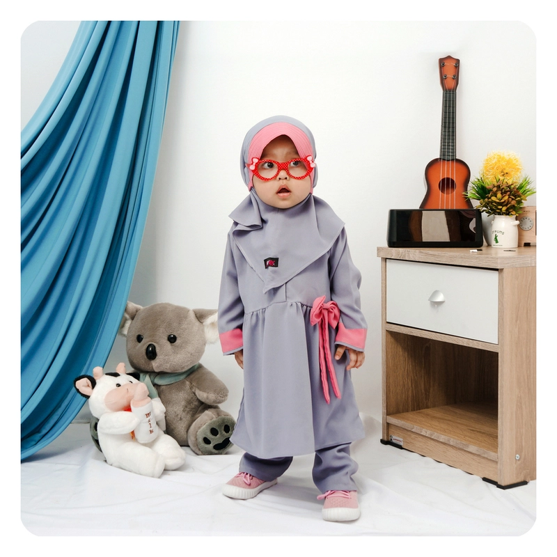 Product image Kakakeyza official - Gamis anak tunik bayi pita usia 3 sd 12 bulan K&KEY ORI BRANDED NB 001 ABM