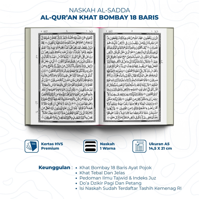 Product image Al Quran Custom Desain Muslimah Ukuran A5 Terjemahan Perkata Latin Bombay DUM-02 Al Sadda Hvs