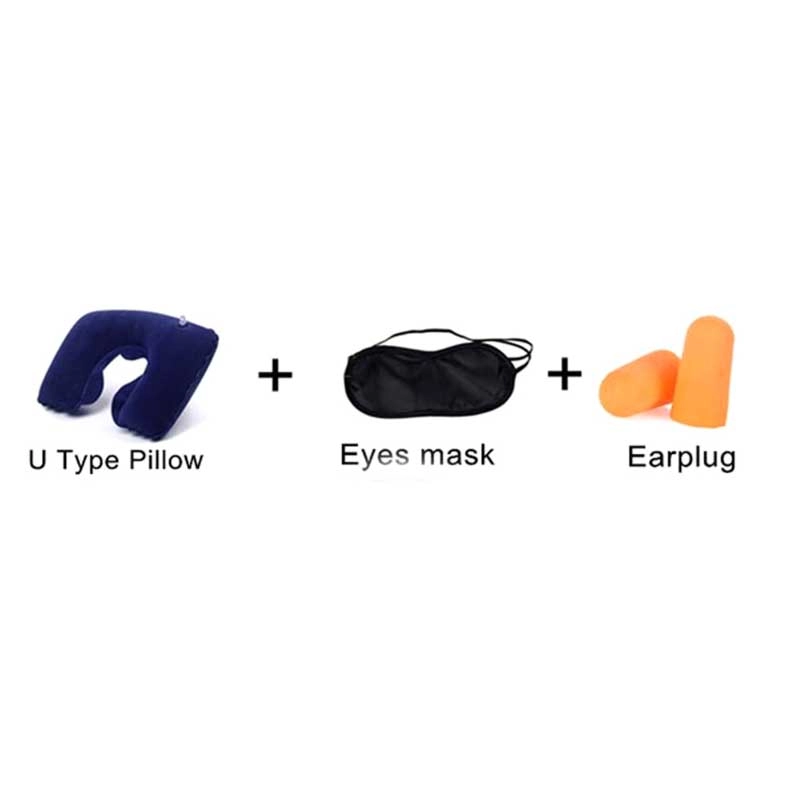 Product image Moveonesia - Travel Pillow Bantal Leher Penutup Mata Telinga Travel Pillow RANDOM