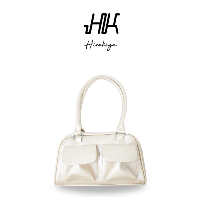 Product image Hirakiya id - Kimi Tas Bahu Wanita Korea Style Honey Shyntetic Leather Keiko Shoulder Bag 27x7x11cm Ivory