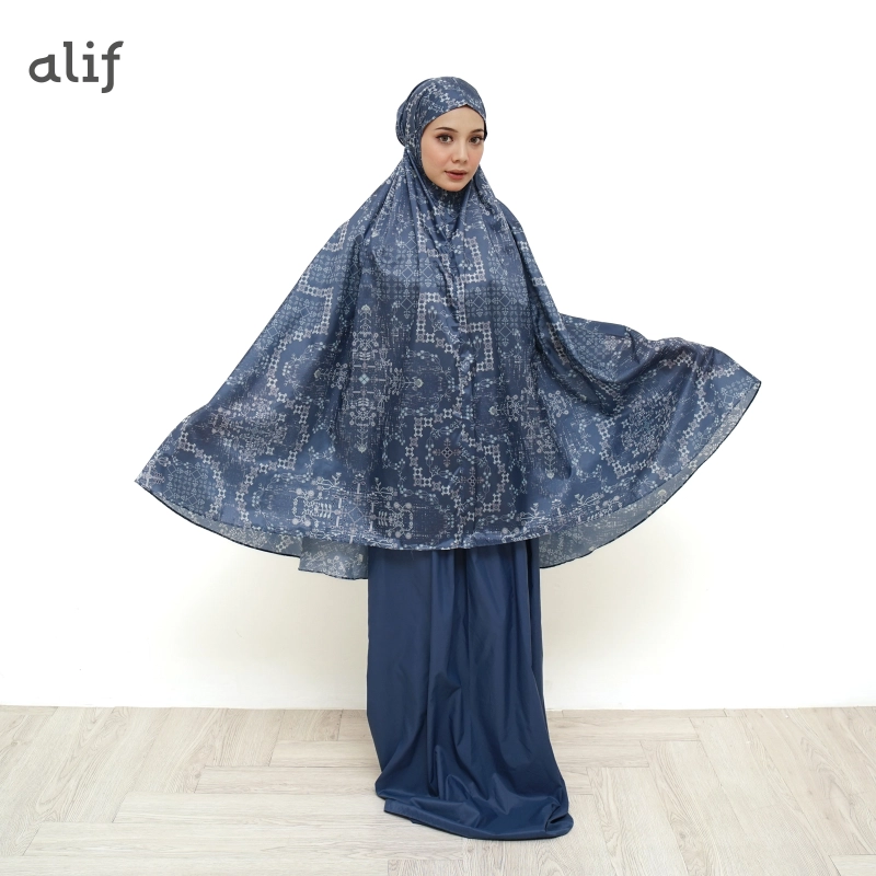 Product image [BEST SELLER] ALIF ISPARTA COLLECTION MUKENA MINI MOTIF PARASUT PREMIUM KOREA TRAVEL all variant ORION BLUE