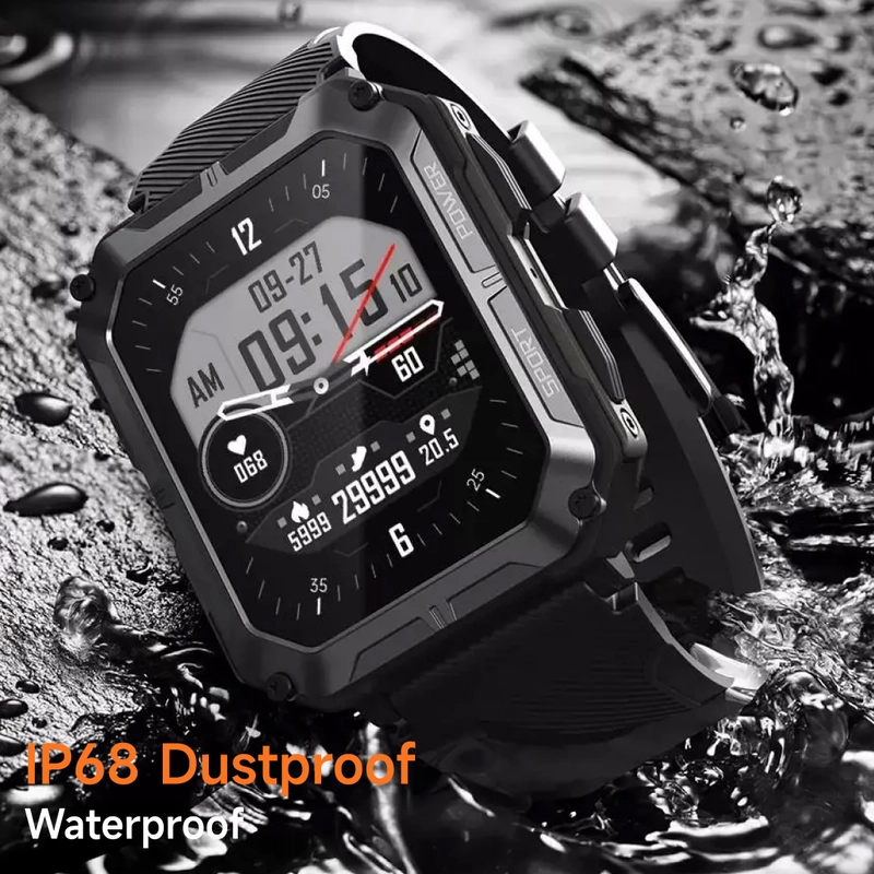 Product image Mitimes - Mitimes Smart Watch C20 Pro Bluetooth Phone Call 1.83 Inch Black Orange