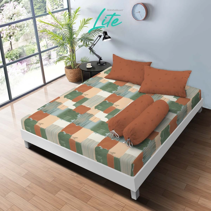 Product image Kintakun - Kintakun Lite Sprei Set 160x200 Queen FItted T20 Fitted Motif Bunga Minimalis Aesthetic 5in1 160 x 200 Sam