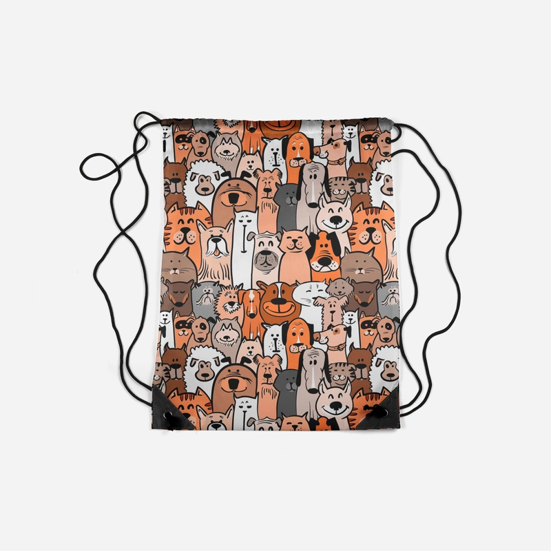 Product image Dewani - Dewani Stringbag Full Print ST-DOG 06 Tas Serut Seri Dog 34x45 orange