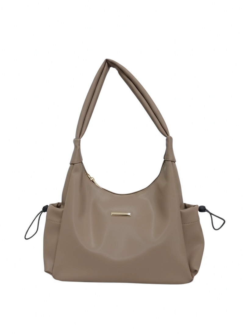 Product image TIARA Shoulderbag - Tas Bahu Totte Shoulderbag Wanita Simple Kasual Bahan Nilon Anti air Waterproof Small-Medium Mocca