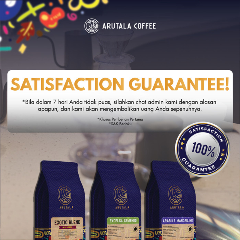 Product image ARUTALA Kopi Toraja Rantebua Robusta Coffee Indonesia 200 gr 250 Gram Biji
