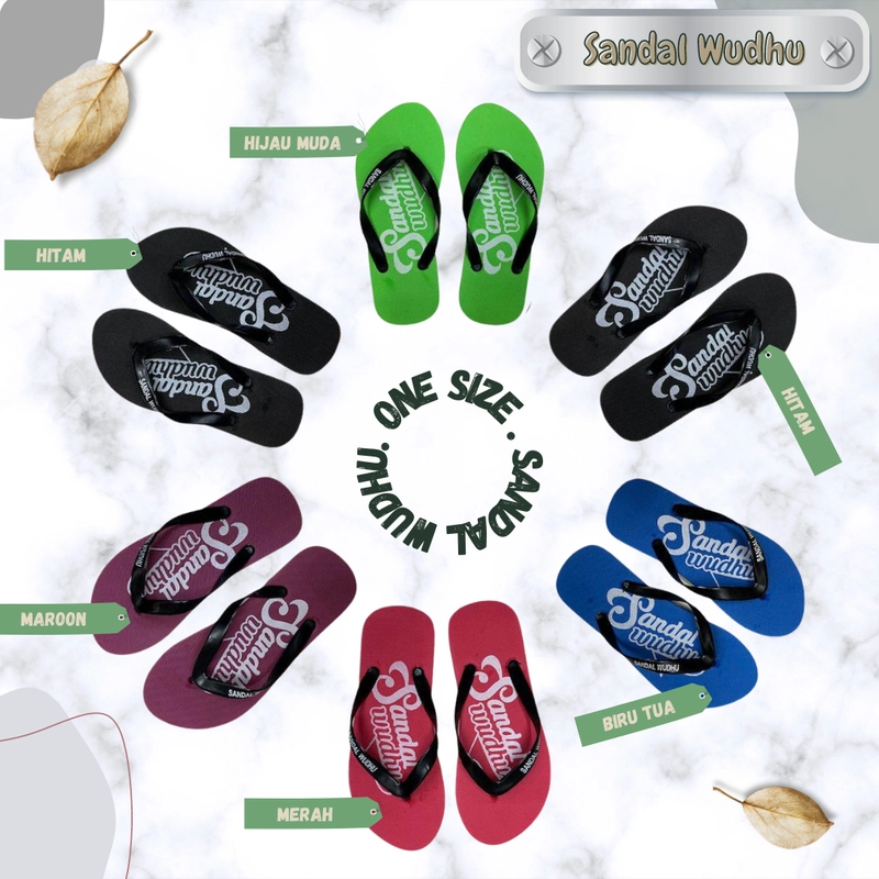 Product image Sandal Wudhu Sendal Jepit Dewasa Untuk Masjid Musholla Pesantren Wakaf Infaq Sedekah AllVariant Maroon