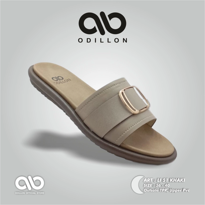Product image Odillon - Odillon - LI 51 / Sandal Slip On Wanita Casual 40 KHAKI