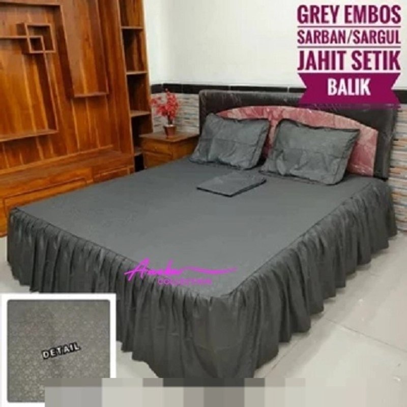 Product image Aneka Collection - SPREI RUMBAI 180 KASUR NO 1 UKURAN KING - EMBOS ABU 180 EMBOS ABU