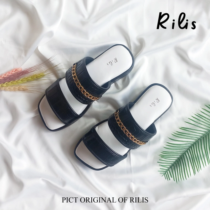 Product image Rilis - Sandal Wanita Luisa Platfoam (Rilis 36) 37 Hitam-putih