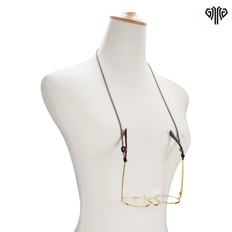 Product image GAWUNG - Kalung Strap Kacamata Model Stainless Steel Tambang Anti Lost Aesthetic KCKAEL dewasa Hitam