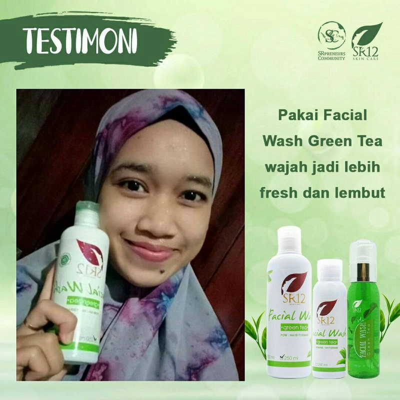 Product image SR12 Facial Wash Greentea Mengatasi Kulit Berminyak Berjerawat 100 ml Facial Greentea Putih