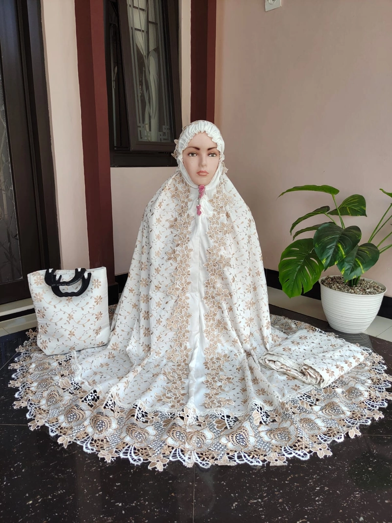 Product image Mukena Dewasa Renda Mewah Full Kd Premium All Size Milo1