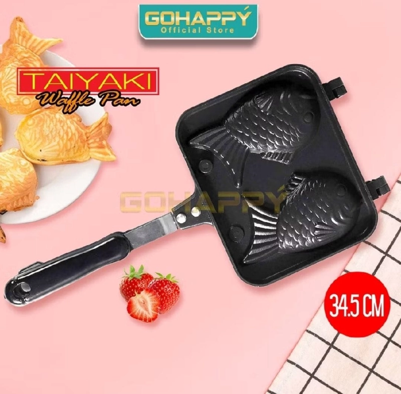 Product image Alcante - Cetakan Kue Bungeoppang ikan Taiyaki Japan Creme taiyaki black