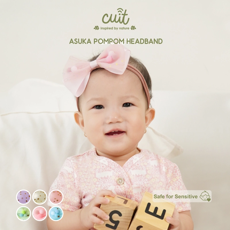 Product image Kintakun Baby - Kintakun Baby X CUIT Baby Headband Pita Pompom Bandana Bayi - Asuka Asami Asami Yellow