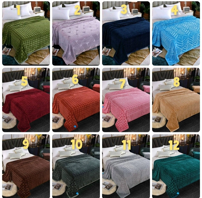 Product image Dylan 19 [TA] - Selimut Dewasa Polos Emboss 3D 180x200 Random