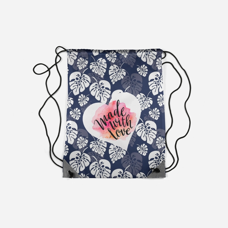 Product image Dewani - Dewani Stringbag Full Print ST-DN03 Tas Serut Seri Daun 35X45 Biru