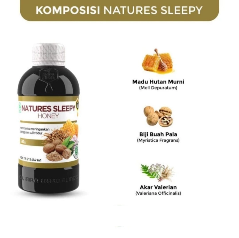 Product image ABUSA HERBAL - Madu Fira Natures Sleepy Untuk Insomnia Susah Tidur 280g Coklat