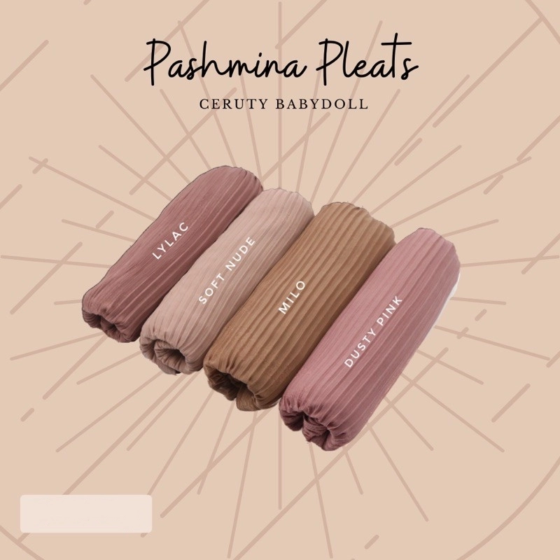 Product image Oriani - Pasmina Plisket Full Lidi Babydoll Premium Hijab Pashmina 170x75 DUSTY PINK