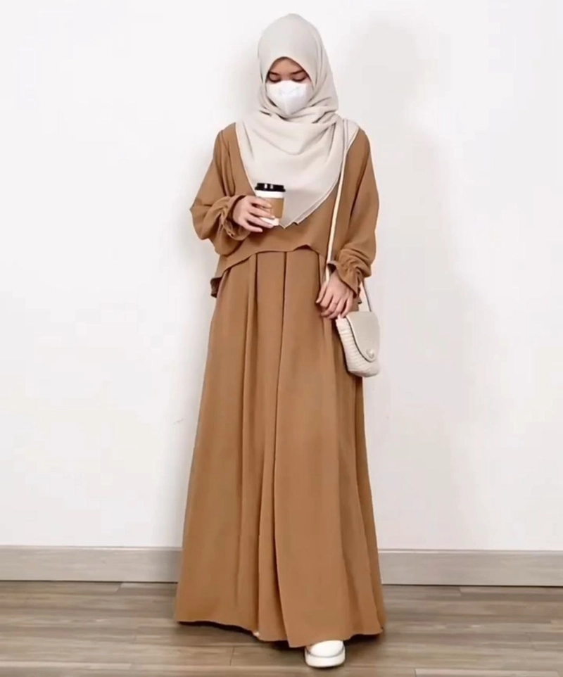 Product image Khisna collection - Gamis Filma wanita terbaru Allsize Mocca