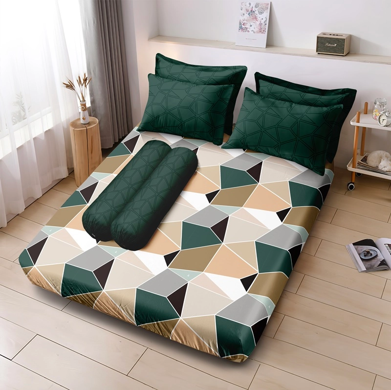 Product image LADY ROSE OFFICIAL - Illusions Sprei Helbi 160x200x20 Queen Bantal 2