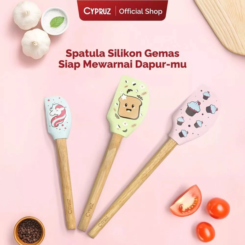 Product image Cypruz Official - Cypruz Silicone Pattern Series Spatula Silicone GREEN AM-1281 S GREEN