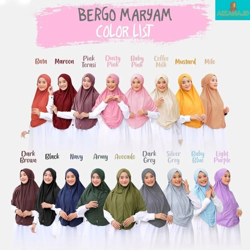 Product image AIZANA MOSLEM FASHION - Bergo Maryam Anti Gerah Adem L Hitam