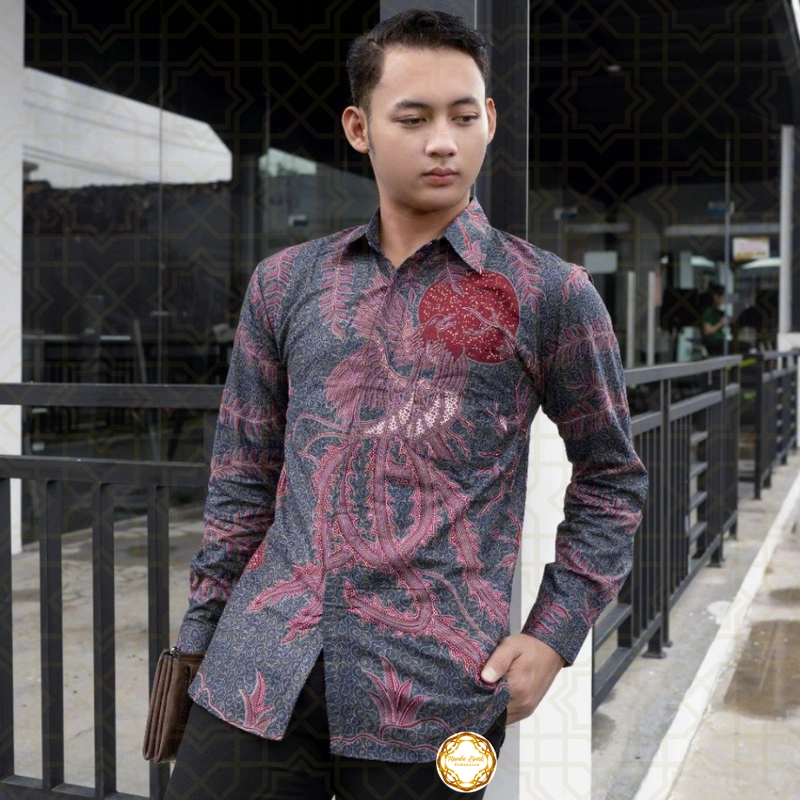 Product image New Arrival Kemeja Batik Slimfit Premium Kualitas Butik M Blue Navy