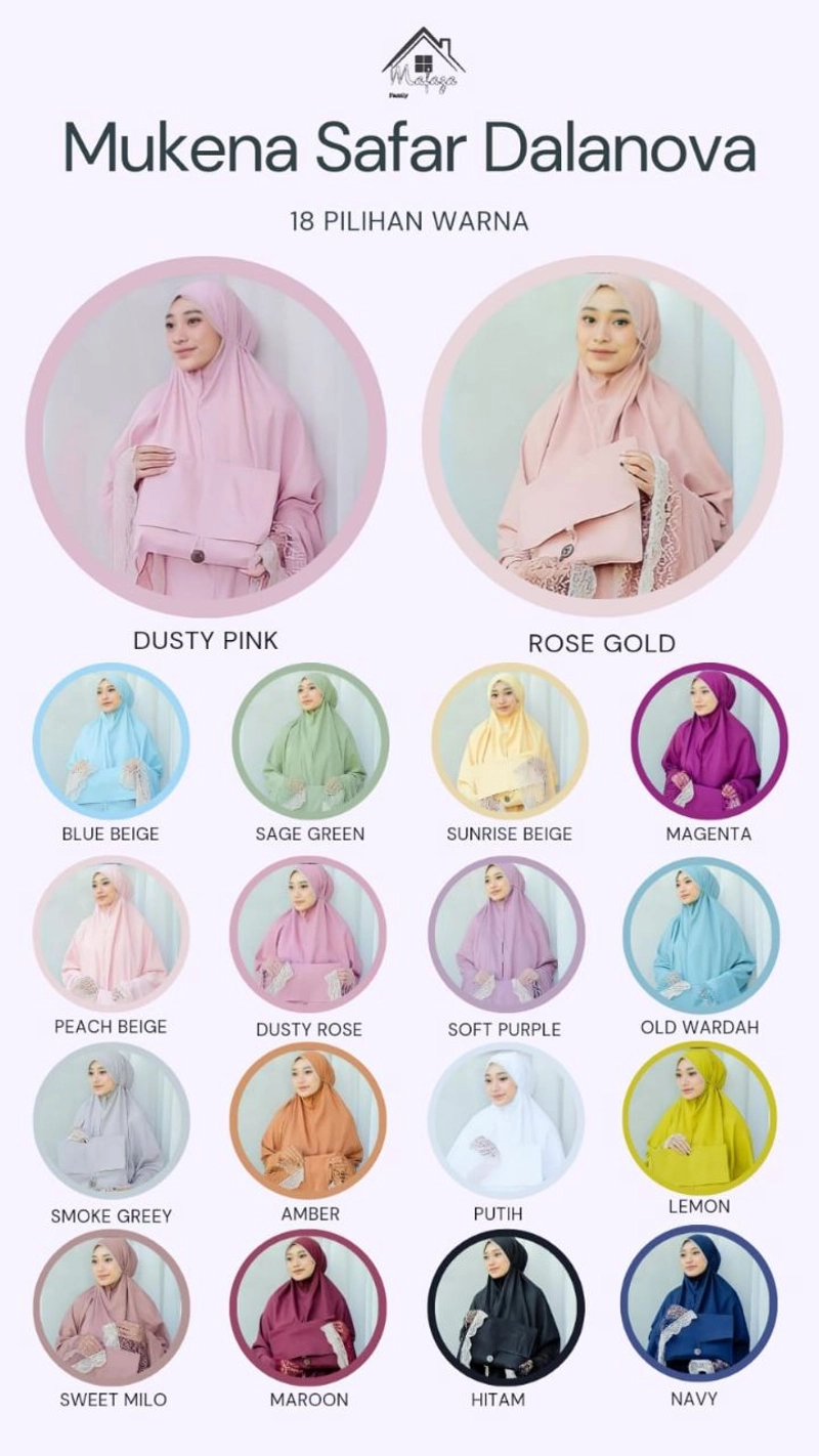 Product image AL Irsyad Store - MUKENA SAFAR TURKEY DALANOVA Free Hijab Segi 4 JUMBO BLUE BEIGE