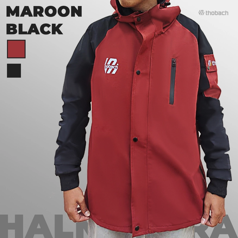 Product image Thobach official - THOBACH Jaket Parka Anti Air HALMAHERA L Maroon Black