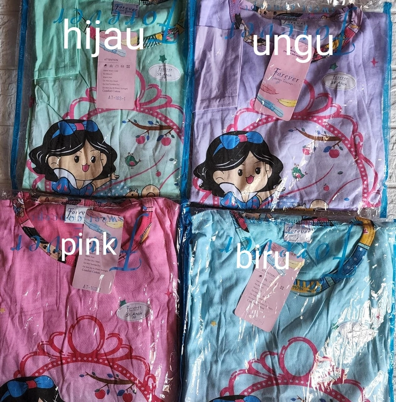 Product image AL Irsyad Store - BABYDOLL VOREFER SWEET  ST.PP. Anak Panjang Panjang 4,6,8 AT-163-1 8 Pink