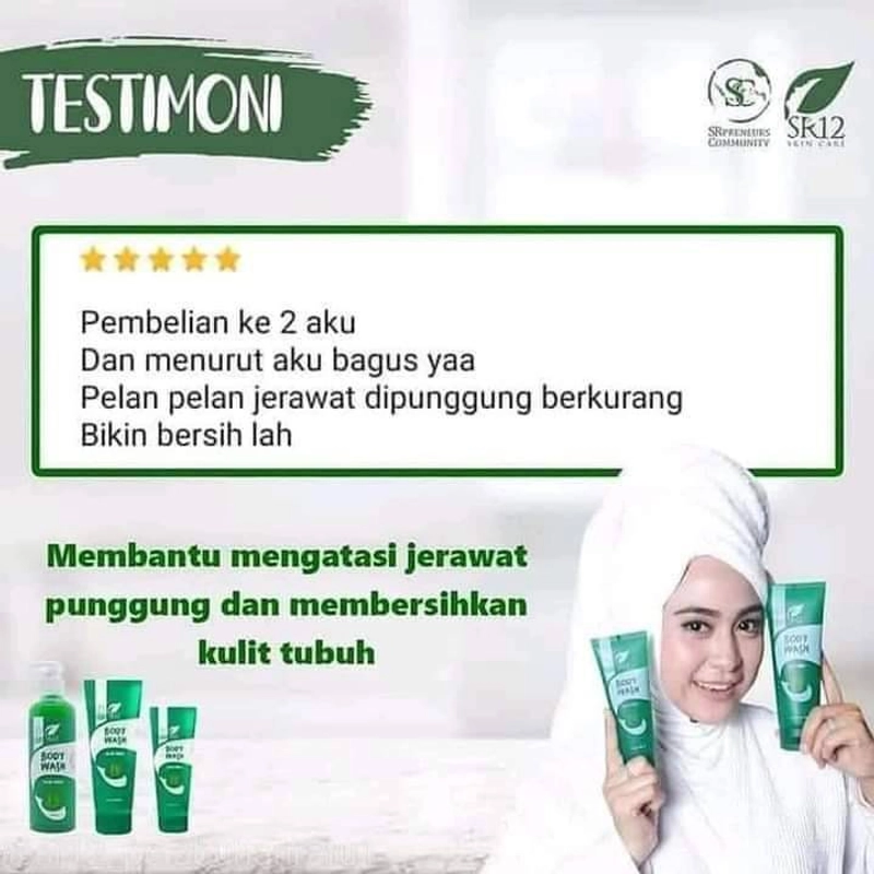 Product image SR12 Body Wash Aloevera Mencerahkan Dan Mengatasi Jerawat 100 ml Body Wash Aloevera