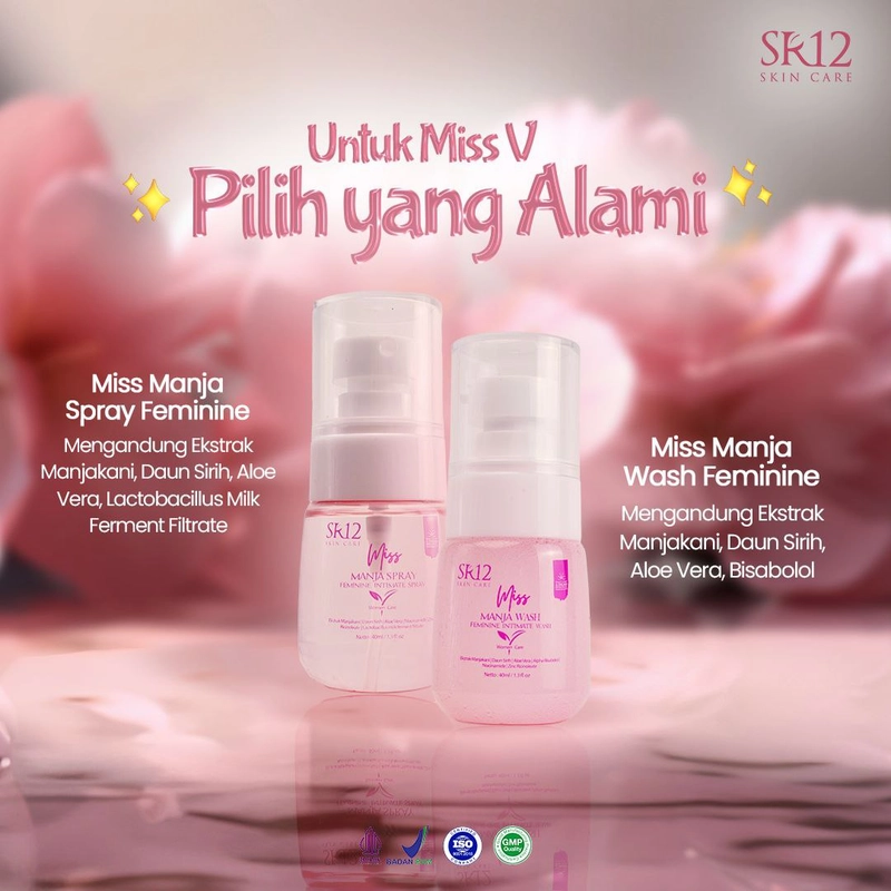 Product image SR12 Miss Manja Wash Dan Spray Mengatasi Bau Tak Sedap Keputihan Dan Gatal-Gatal 40 ml Manja Spray
