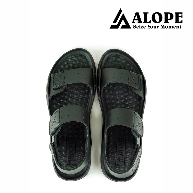 Product image ALOPE OFFICIAL - SANDAL ALOPE VARRO SANDAL KULIT CASUAL SANDAL GUNUNG SIZE 39 SAMPAI 43 39 HITAM
