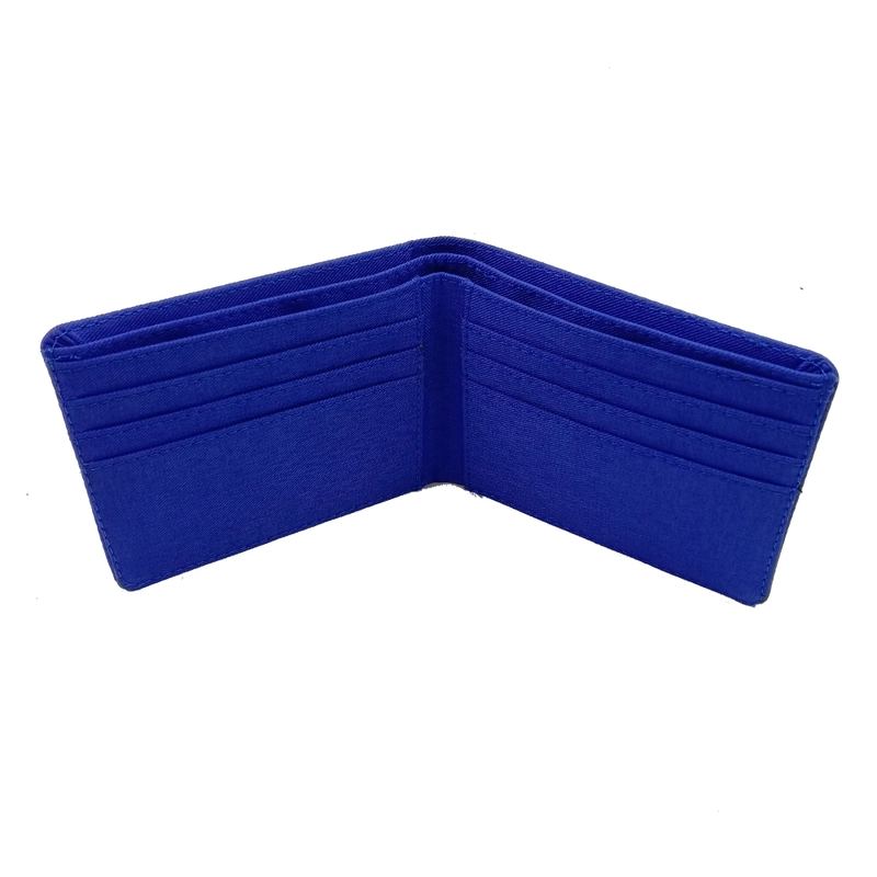 Product image Martinversa WL15 Dompet Lipat Uang Persegi Man Wallet Kain Kanvas Free Size Biru Terang