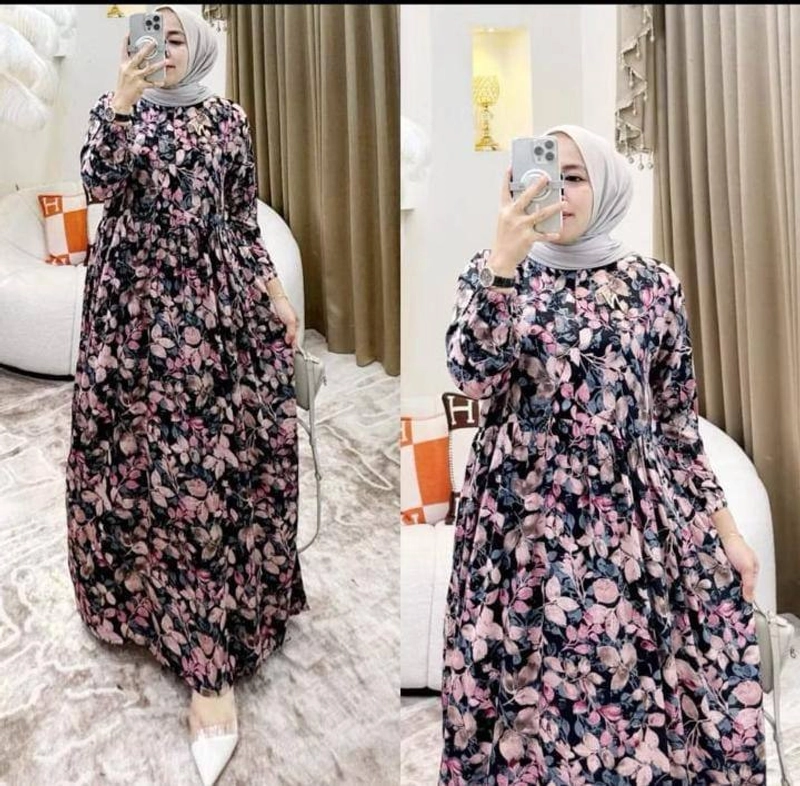 Product image Khisna collection - Drees harian rumah elegan adem mawar midi MIDI dress Mawar1