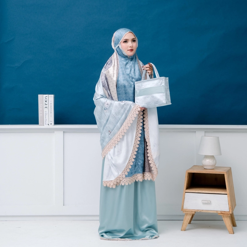 Product image SRIAYU COLLECTION - MUKENA VANIA TERBARU ALL SIZE BIRU
