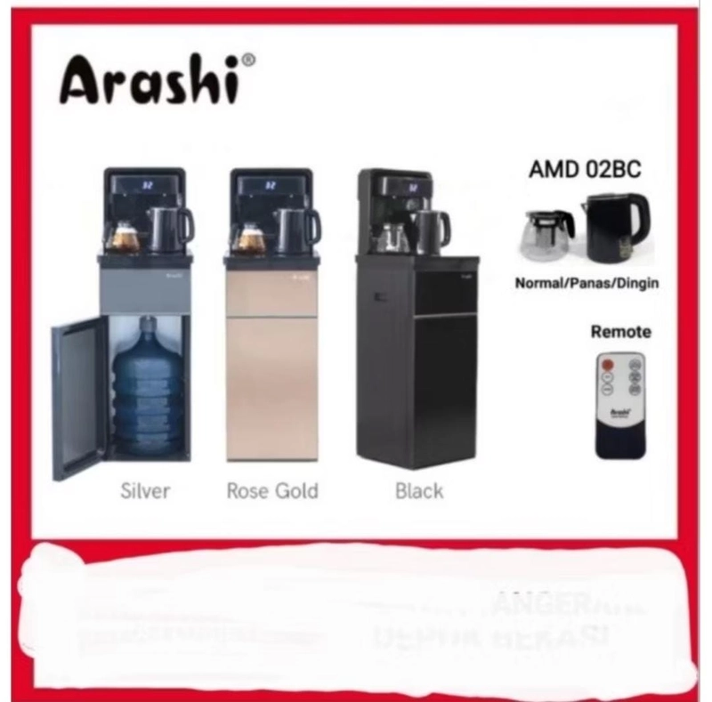 Product image Rizki Electronics - DISPENSER ARASHI AMD 02BC HOT AND COOL HITAM