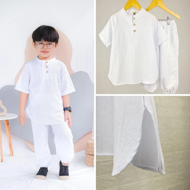 Product image Lucuna - Musa Putih Set Koko Anak 1 Putih